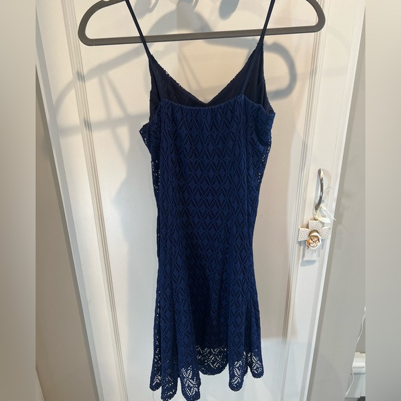 Design Lab Navy Blue lace dress - Picture 2 of 4